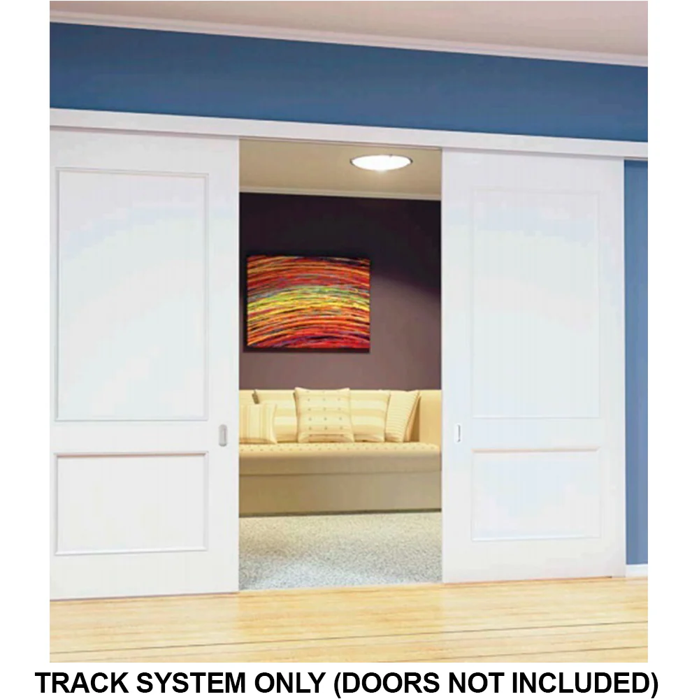 Brio Single Run 60 Door Track System for Top Hung Sliding Panels - Available in Various Function - Image 2