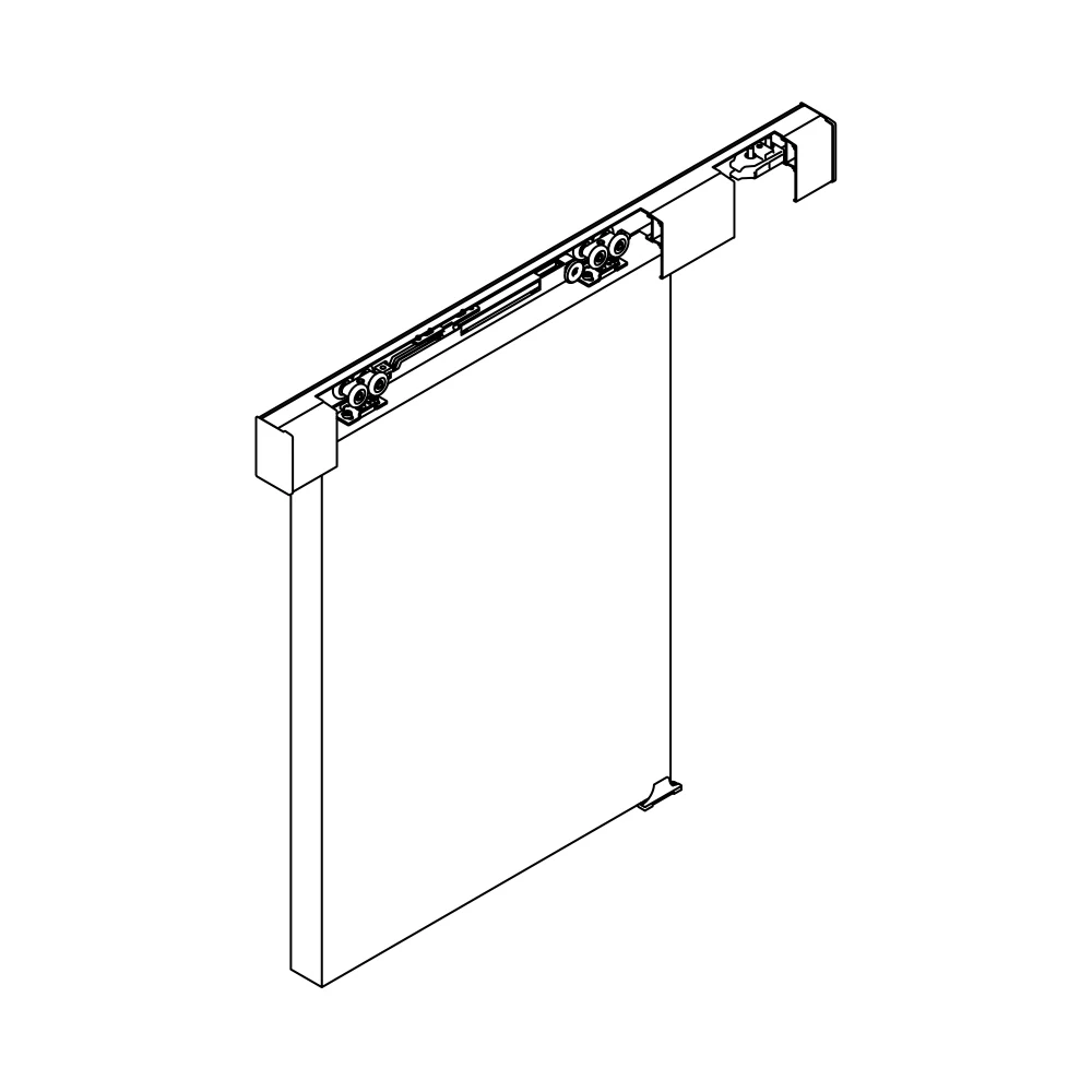Brio Single Run 60 Door Track System for Top Hung Sliding Panels - Available in Various Function - Image 3