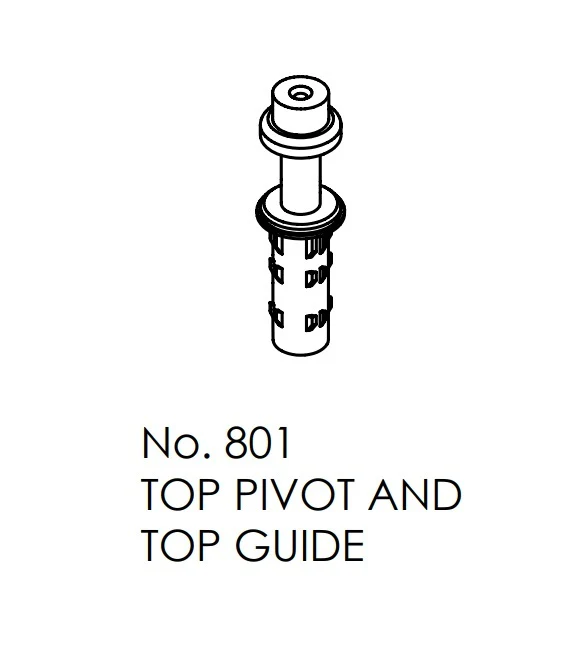 Brio Top Pivot Guide 801 For Bifold 16KG Top Guided Interior Bi-Folding Panels
