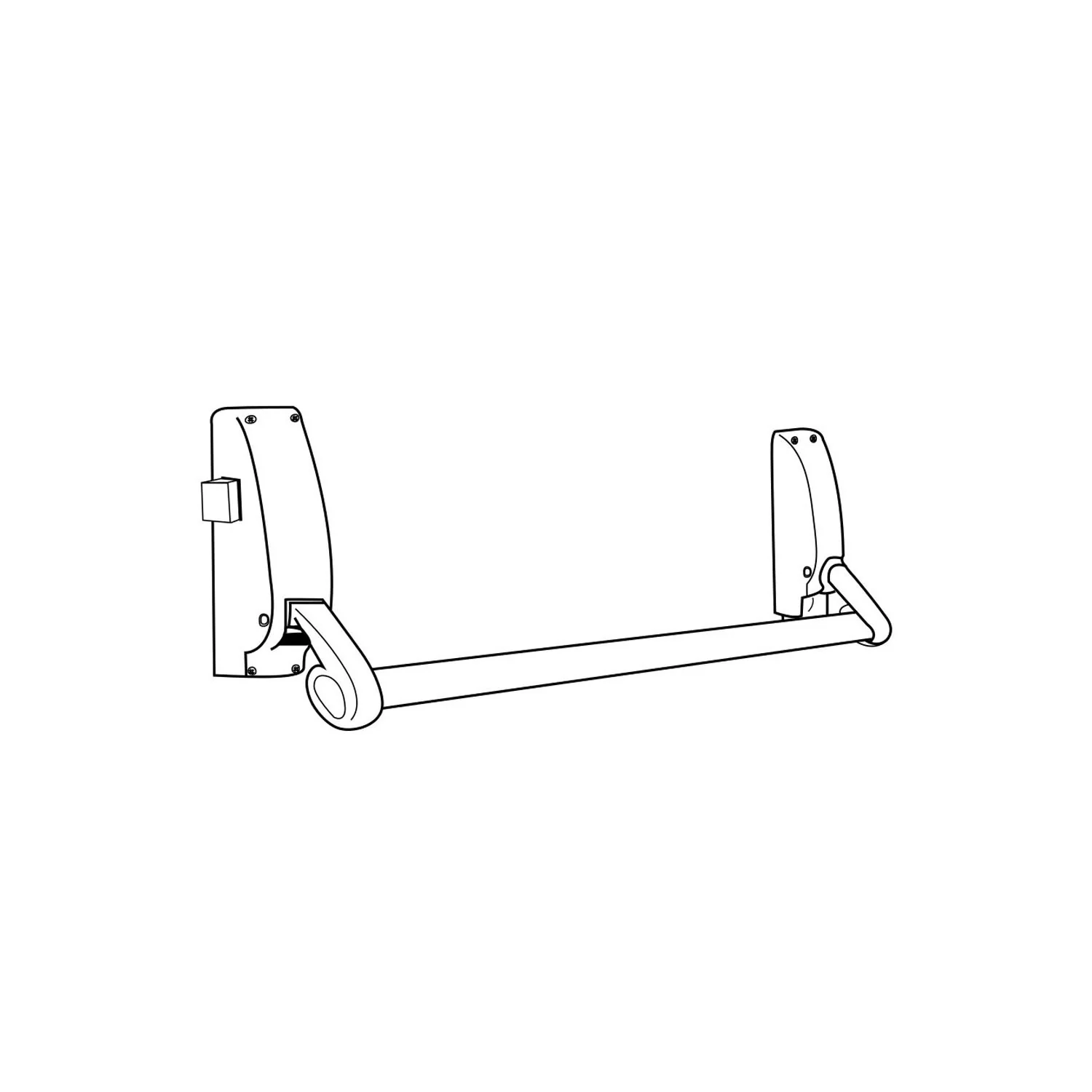 Briton Door Lock Pack B378 Rim Panic Latch Bolt Bar Outside Lever w/ Cylinder - Image 4