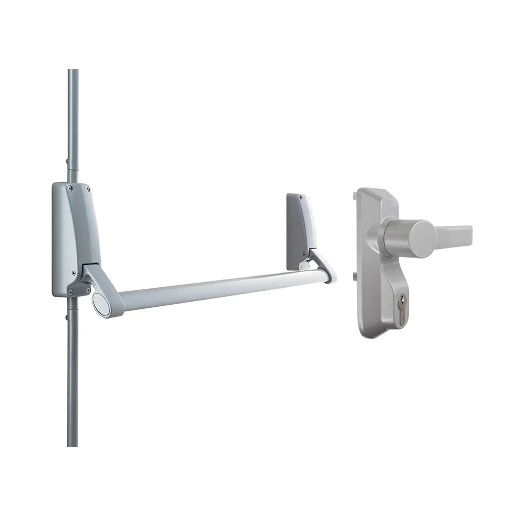 Briton Door Lock Pack Panic Bar B376ESE with Outside Lever w/ Cylinder B1413LE