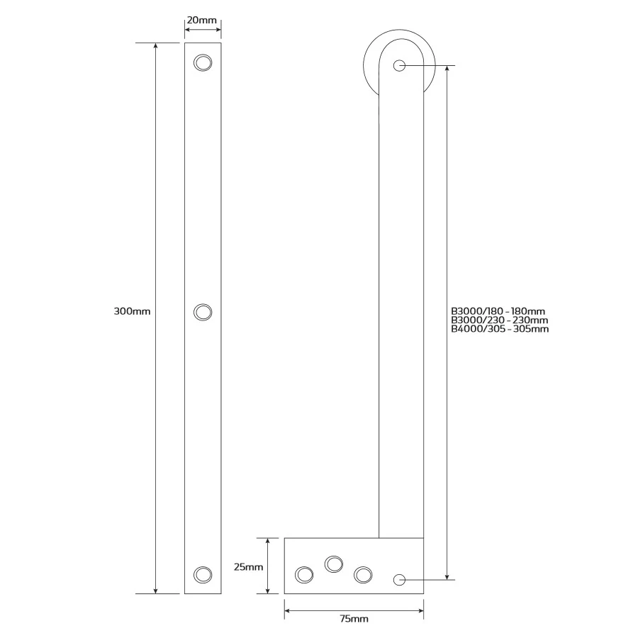 Briton Door Selector 305mm Satin Stainless Steel For Double Doors B4000305SS - Image 4