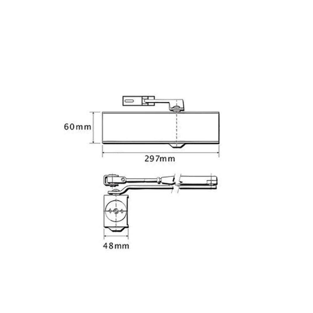 Briton EN1-6 Door Closer Delayed Action Fire Rated Silver B1130B-DA-SE - Image 2