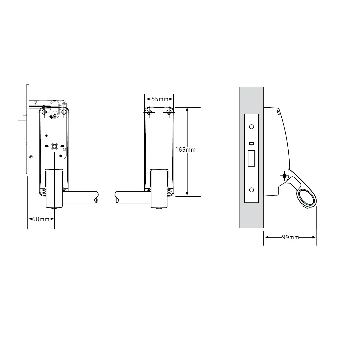 Briton Exit Door Pack B379 Panic Bar MS2 Mortice Lock Key Lever Entry Access - Image 6