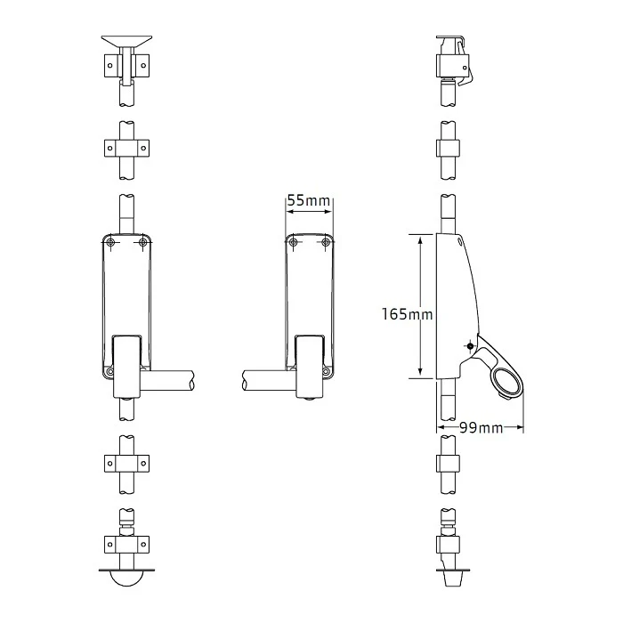 Briton Panic Bar Single Door with Dogging Silver B376E-D/SE - Image 3