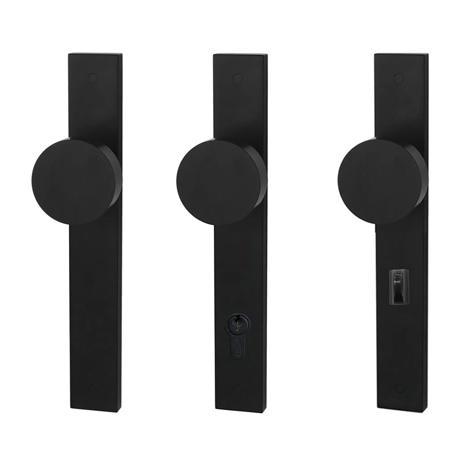 Builders Choice Long Plate Flat Face Knob 225mm Black - Available in Various Functions