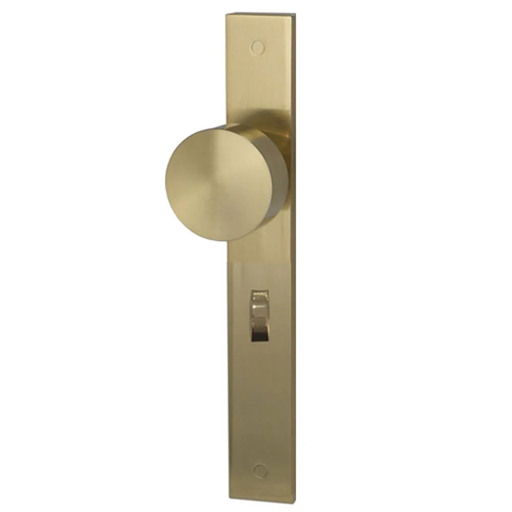 Builders Choice Long Plate Flat Face Knob 225mm Satin Brass - Available in Various Functions - Image 4