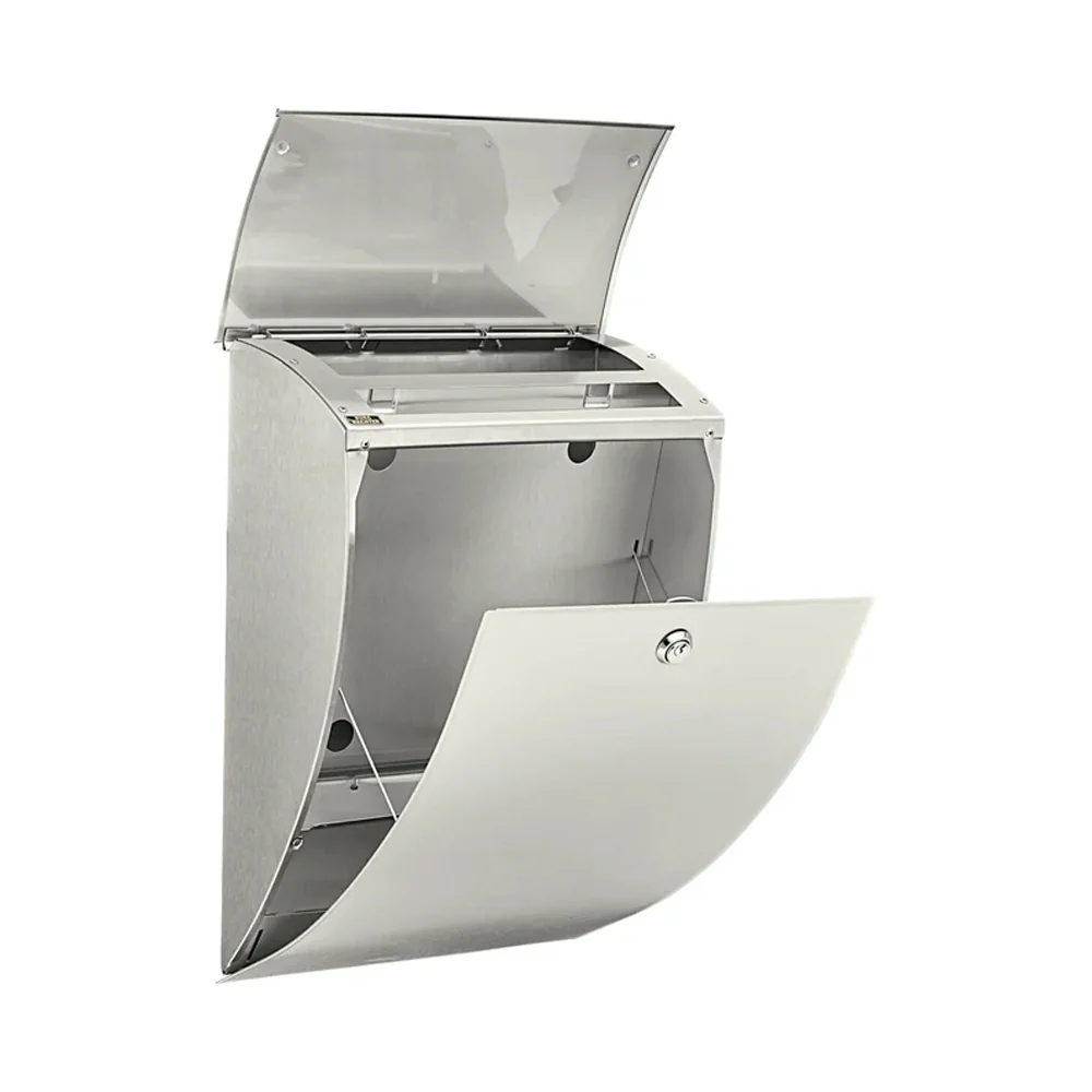 Burg-Wachter Milano Letter Box 488x352x182mm Stainless Steel 3483-ES - Image 3