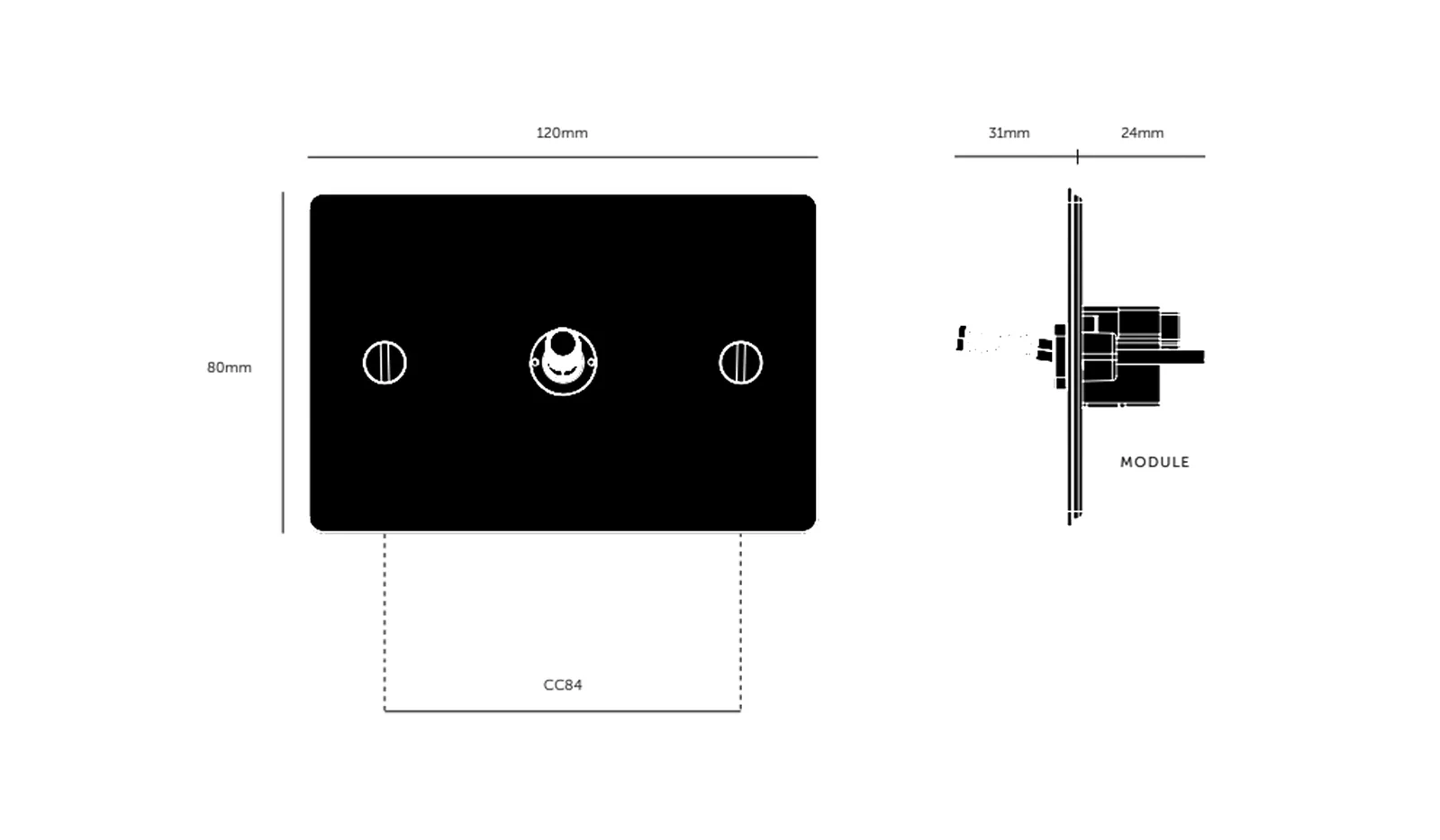 Buster and Punch 1G Toggle Switch Solid Metal Flat Plate - Available in Various Finishes - Image 4
