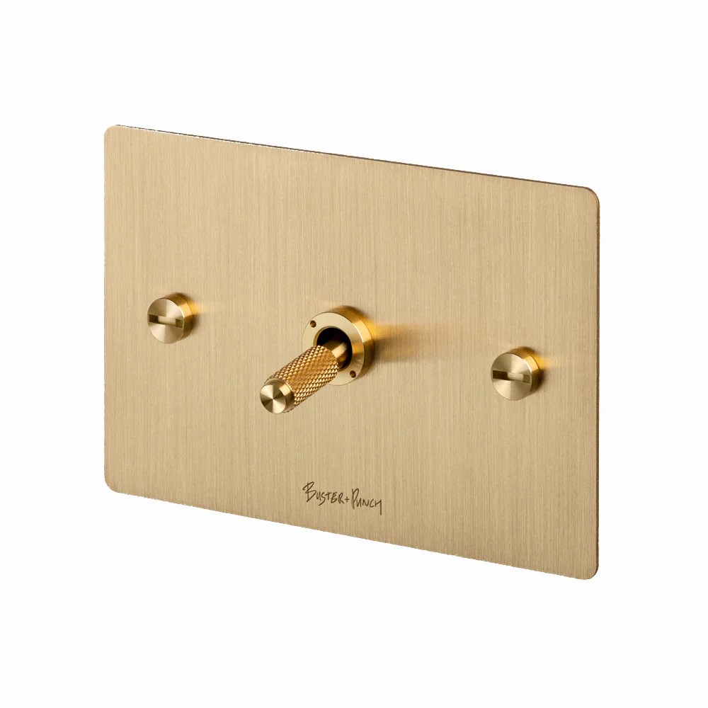 Buster and Punch 1G Toggle Switch Solid Metal Flat Plate - Available in Various Finishes - Image 6