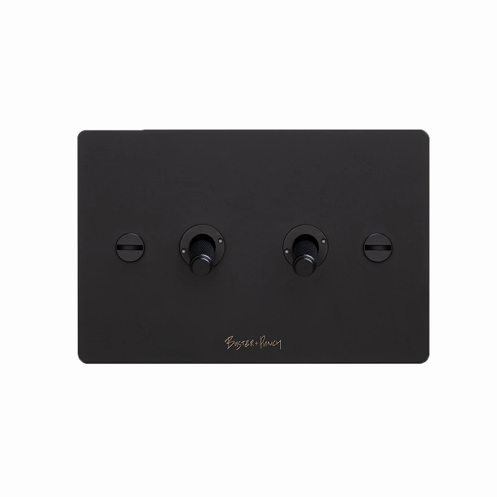Buster and Punch 2G Toggle Switch Solid Metal Flat Plate - Available in Various Finishes - Image 5