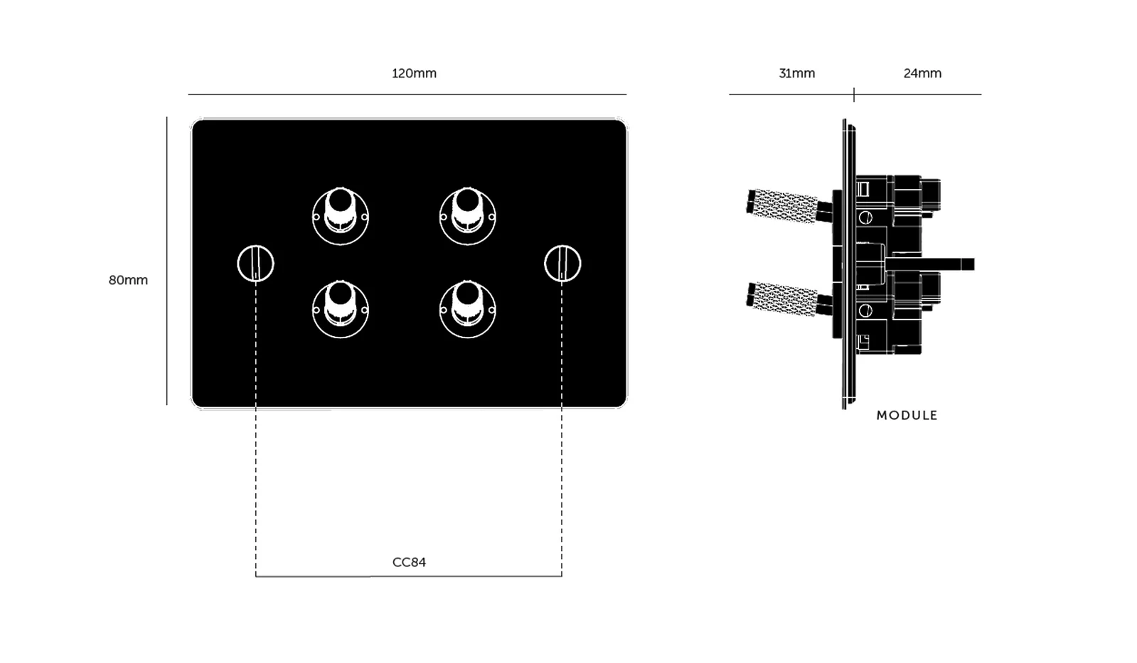 Buster and Punch 4G Toggle Switch Solid Metal Flat Plate - Available in Various Finishes - Image 4