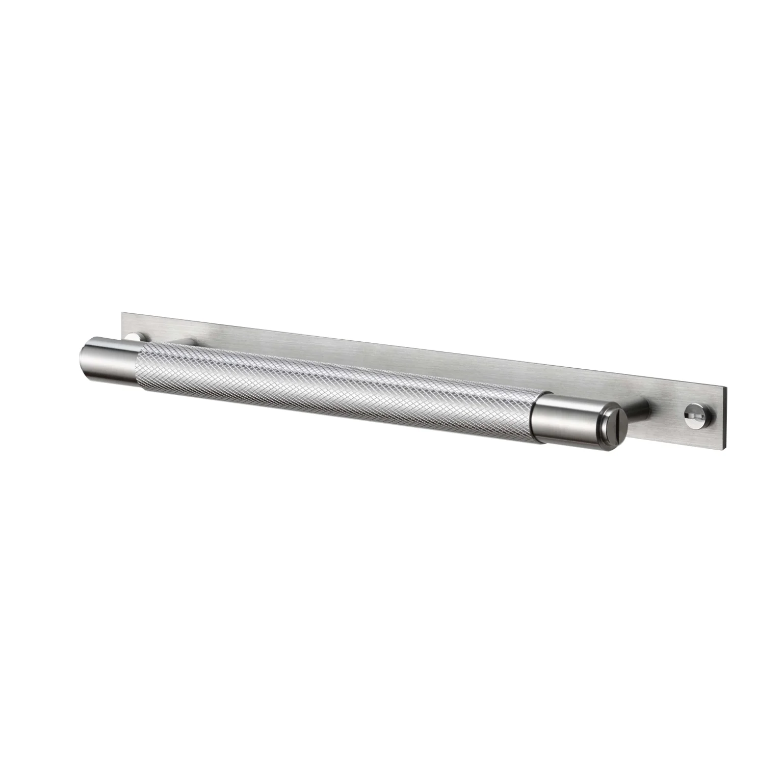 Buster and Punch Cabinet Cross Knurled Pull Bar Handle on Backplate - Image 14