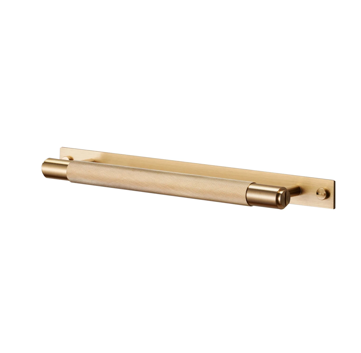 Buster and Punch Cabinet Cross Knurled Pull Bar Handle on Backplate - Image 9