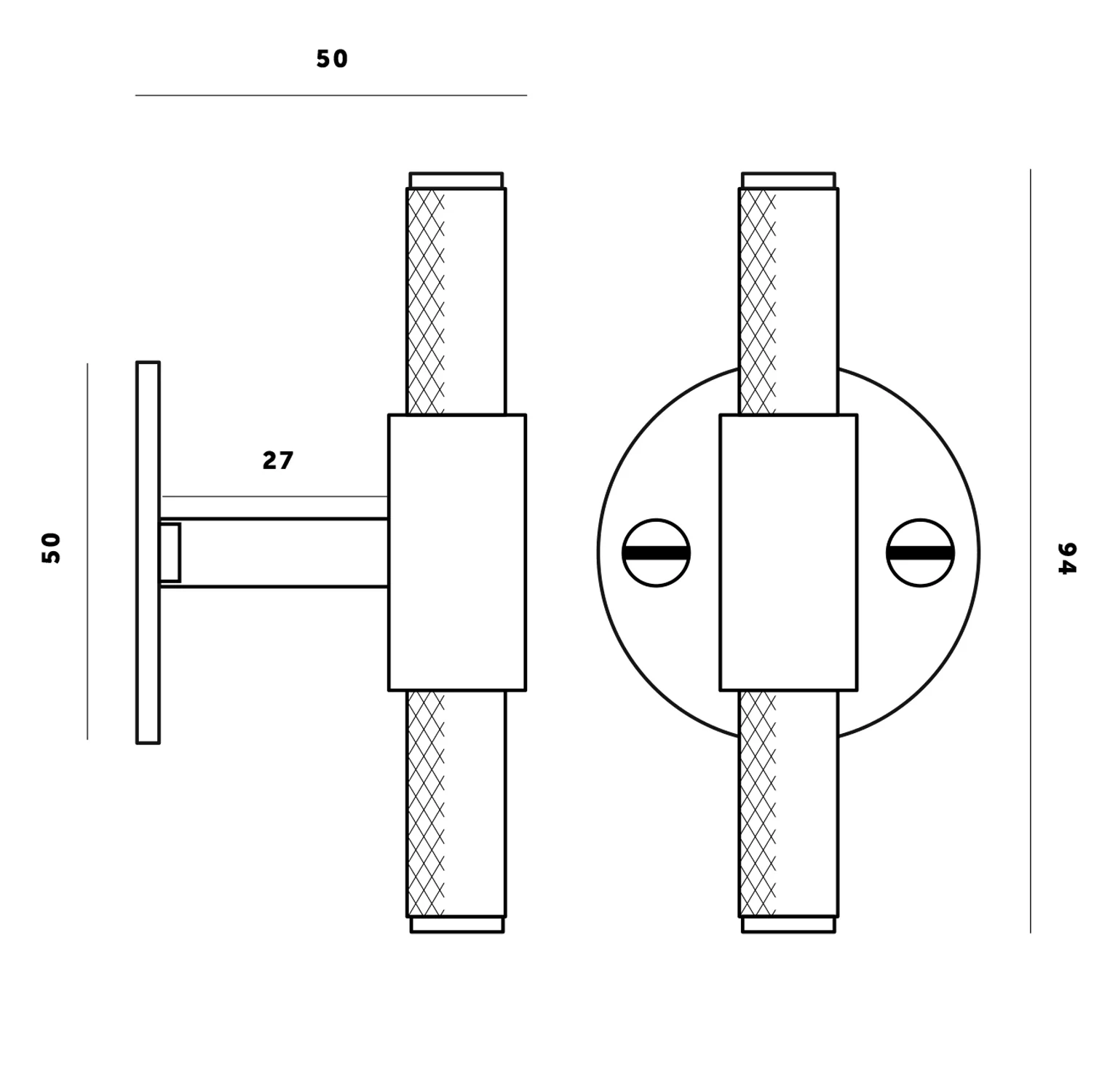 Buster and Punch Cabinet T-Bar Handle on Plate - Available in Various Finishes - Image 4