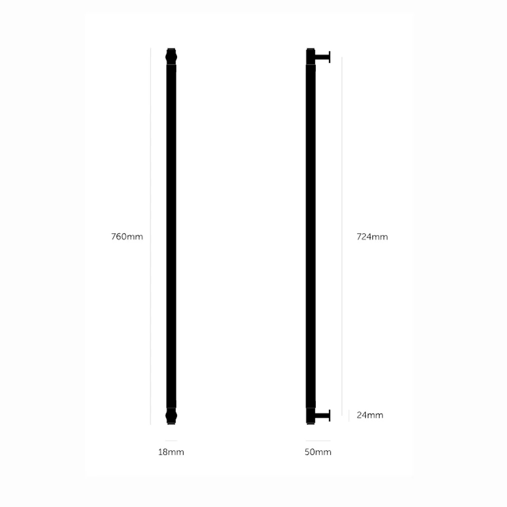 Buster and Punch Closet Bar Cross-Knurl Pattern 760mm - Available in Various Finishes - Image 8