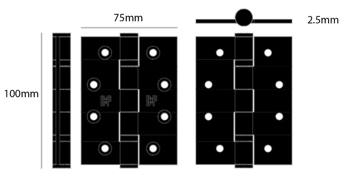 Buster and Punch Door Hinge - Available in Various Sizes and Pin - Image 4