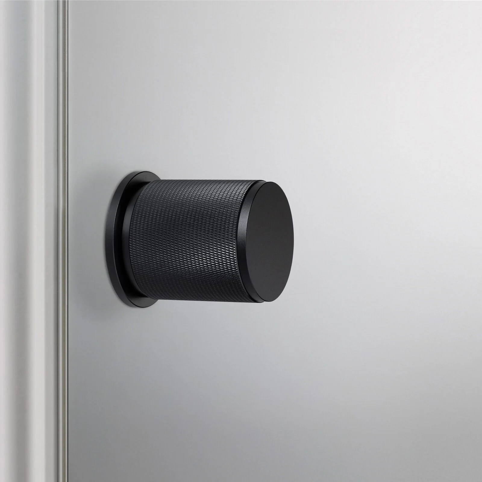 Buster and Punch Door Knob on Round Rose Cross-Knurl Pattern - Available in Various Finishes - Image 5