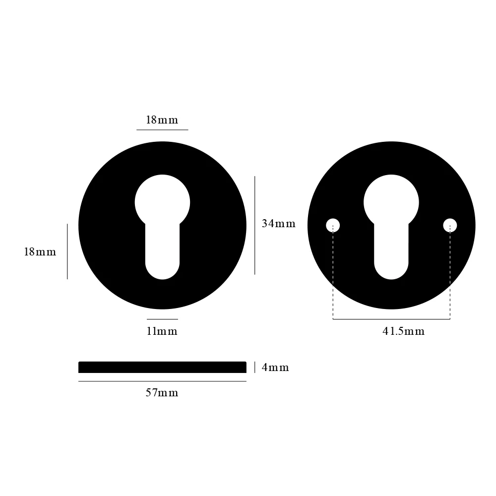 Buster and Punch Escutcheon Plate Euro Profile - Available in Various Finishes - Image 4