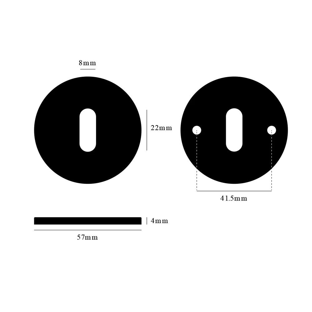 Buster and Punch Escutcheon Plate Traditional Profile - Available in Various Finishes - Image 5