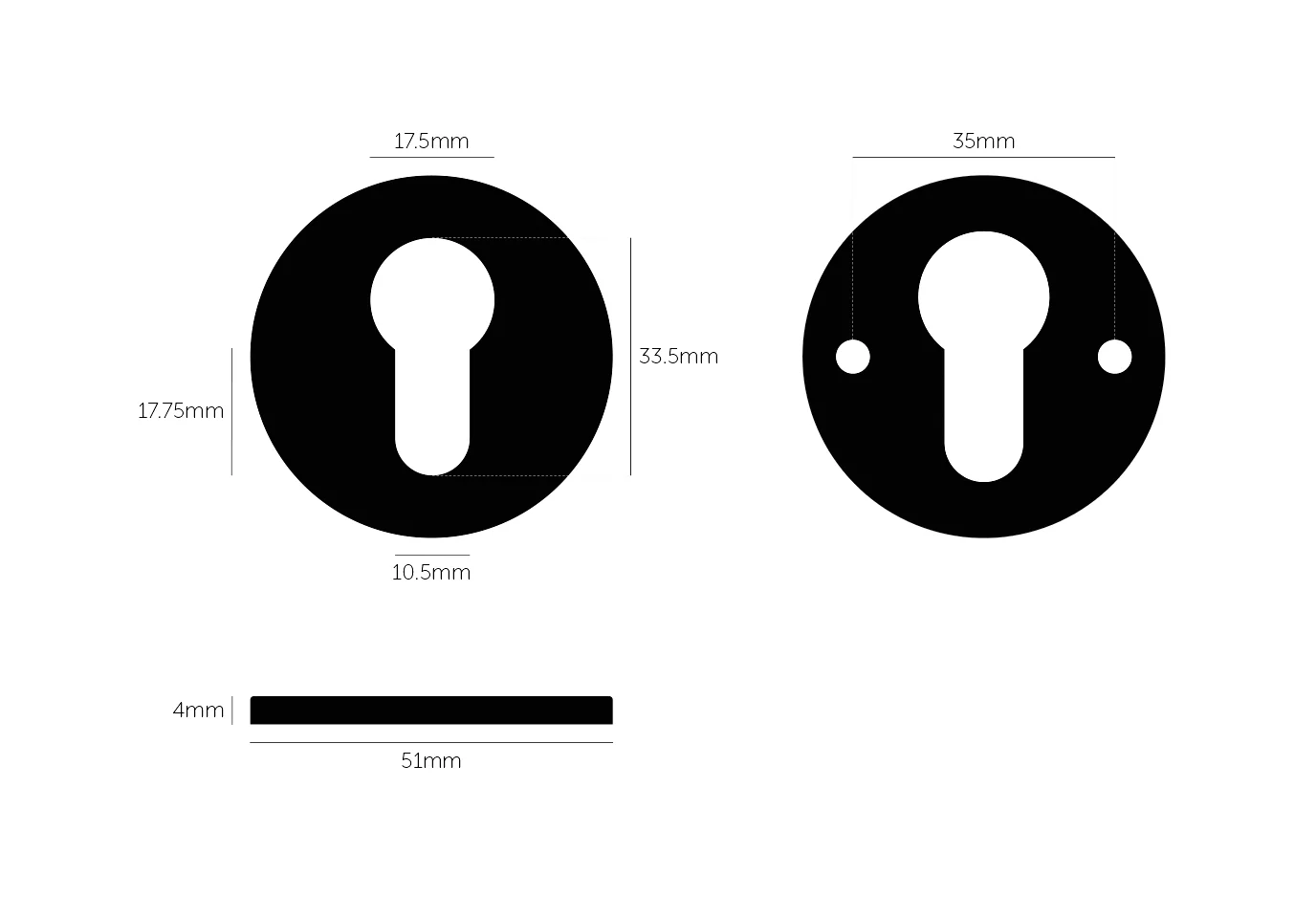 Buster and Punch Euro Cylinder Escutcheon Smoked Bronze UK-CYL-35-SM-A - Image 4