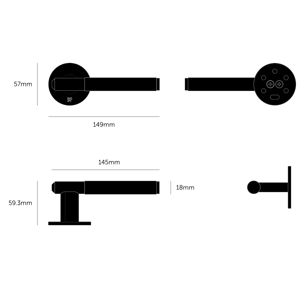 Buster and Punch Dummy Fixed Door Handle Single-sided Cross - Available in Various Finishes - Image 5