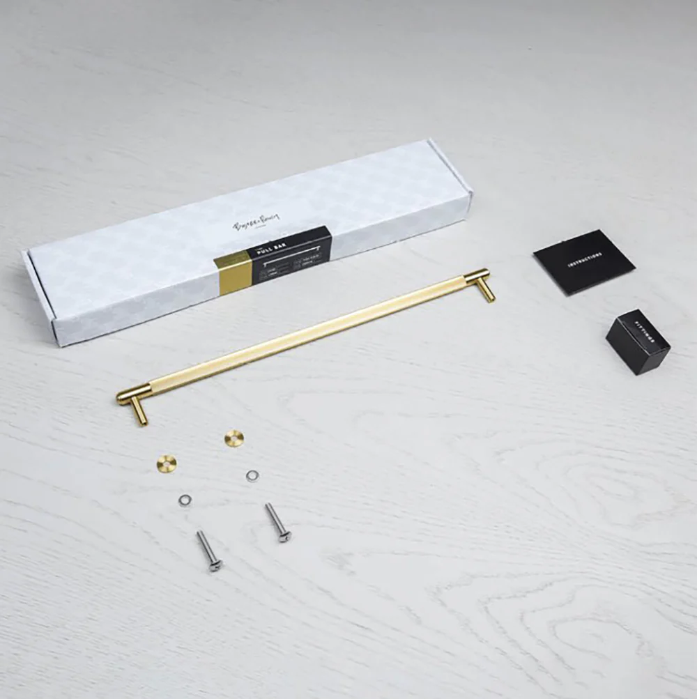 Buster and Punch Linear Cabinet Pull Bar Handle with Plate - Available in Various Finishes and Sizes - Image 4