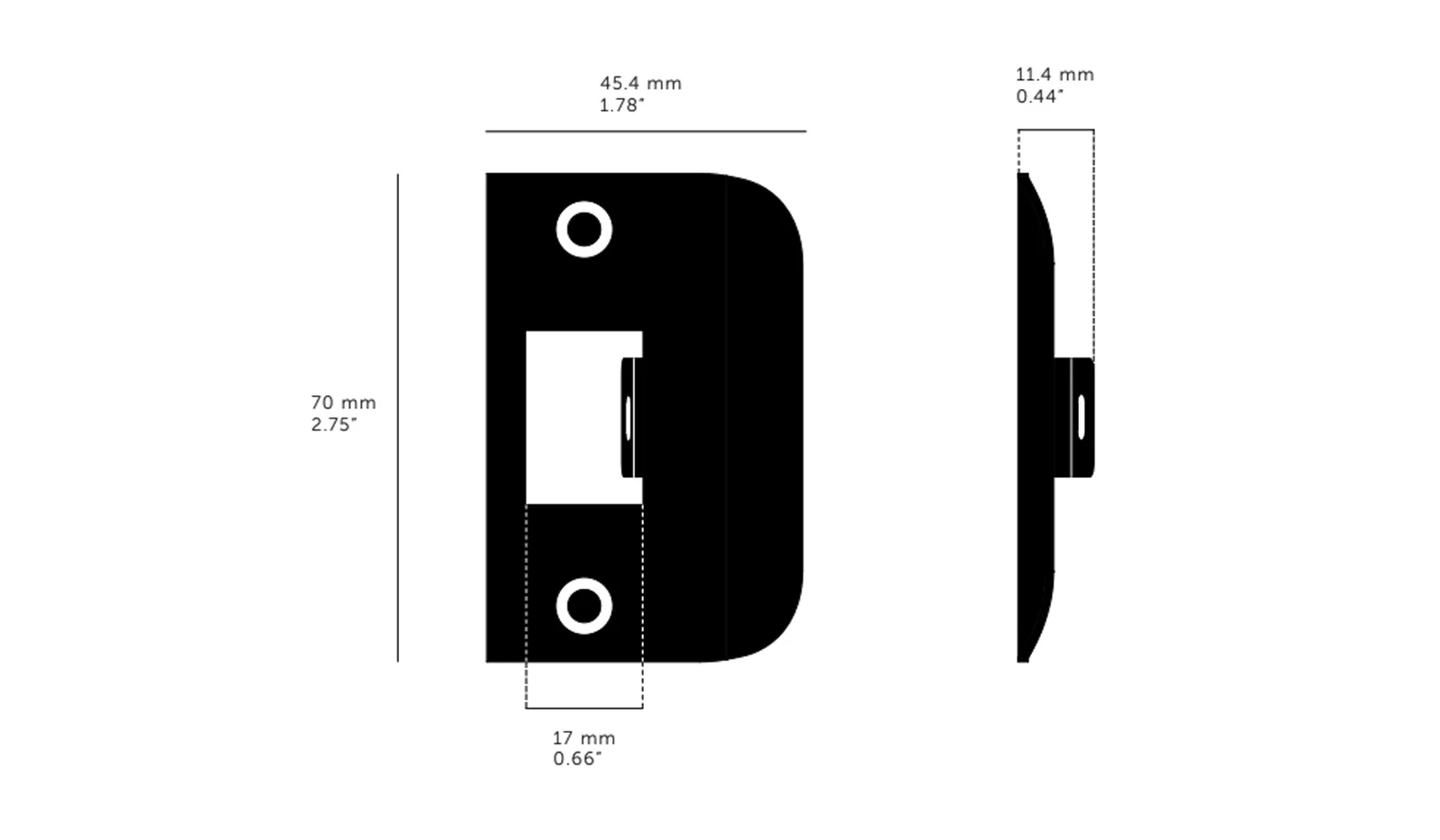 Buster and Punch Strike Plate Kit D Shaped for Standard Door - Available in Various Finishes - Image 3