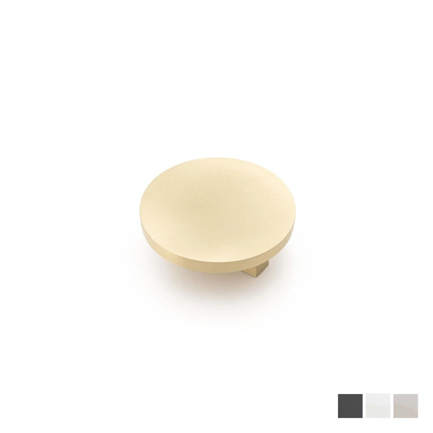 Castella Cove Cabinet Round Disc Knob - Available in Various Finishes and Sizes