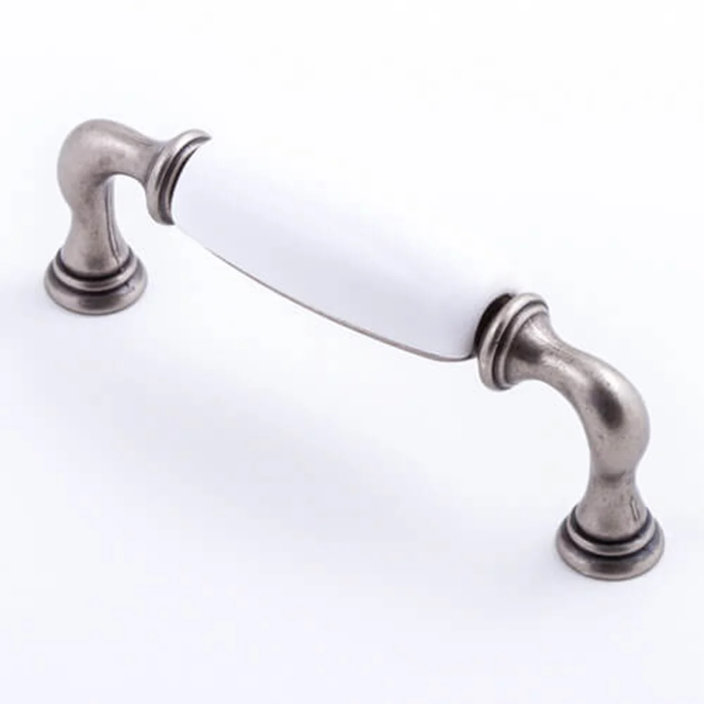 Castella Heritage Manor Kitchen Handle 96mm - Available in White/Pewter and White/Antique Brass - Image 3