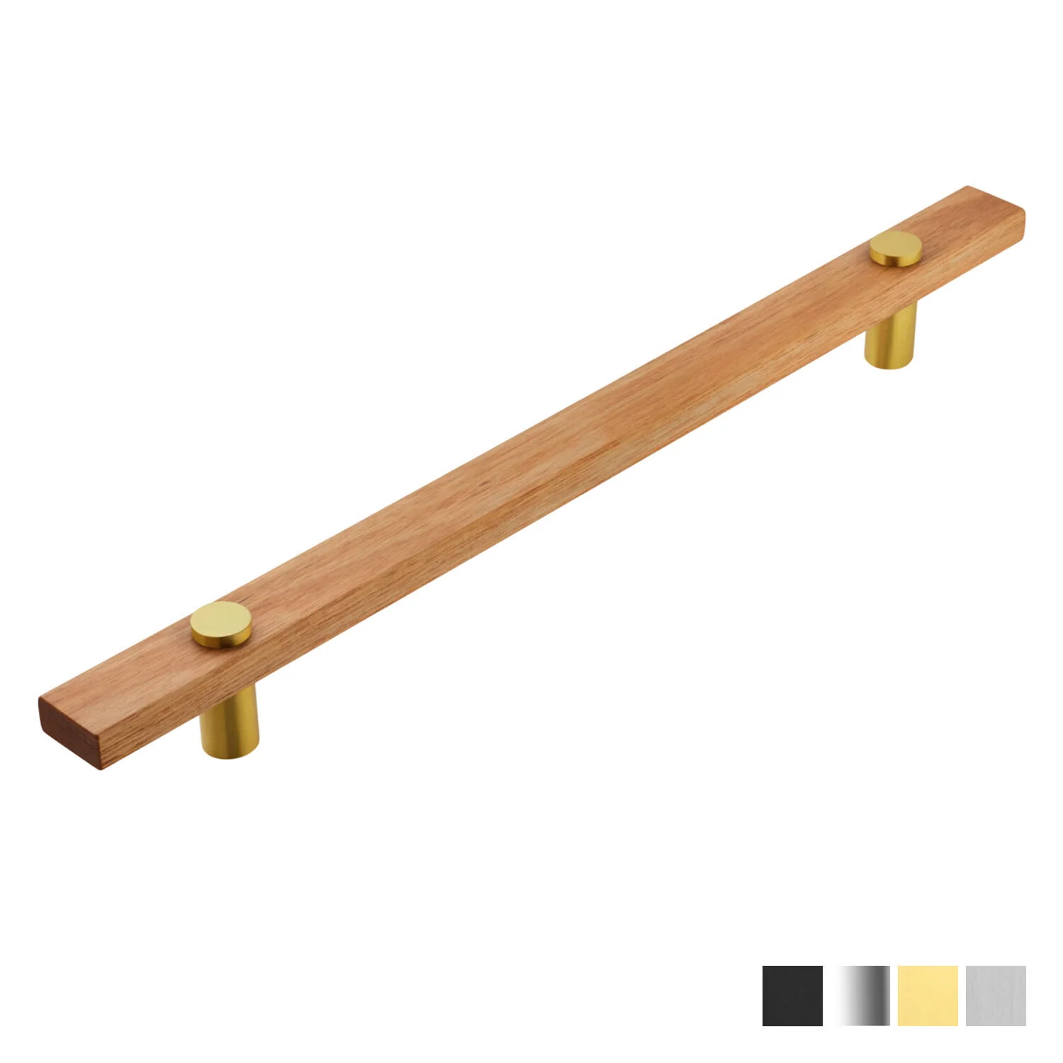 Castella Hydrowood Entrance Handle with Face Caps - Available in Various Finishes, Fixings and Sizes