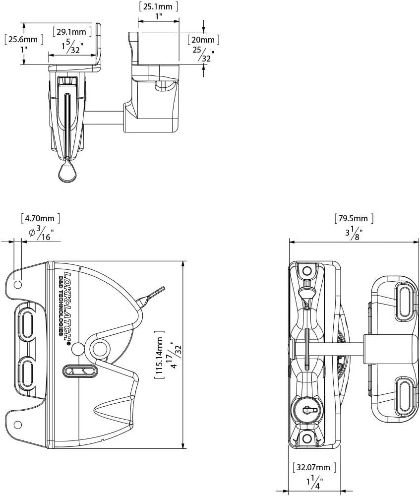 D&D LokkLatch General Purpose Single Sided Gate Lock Swimming Pool Safety LL3A - Image 3