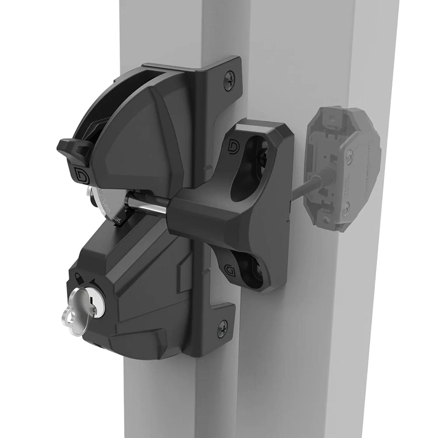 D&D LokkLatch Deluxe Gate Lock Key Lockable Keyed To Differ LLD3LD - Image 3