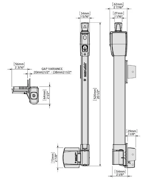 D&D Magna Latch Top Pull White ML3TPKAWT - Image 3