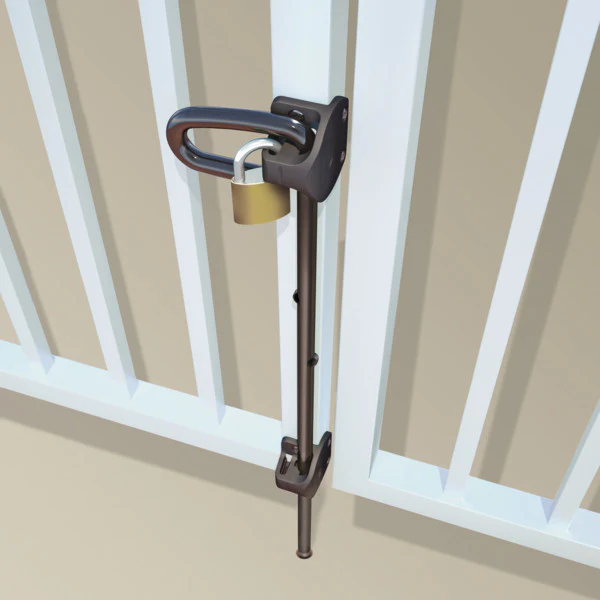 D&D QB140 Q-Bolt Padlockable Drop Gate Lock 1016mm Wide Bracket For Metal - Image 2