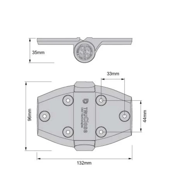 D&D TruClose TCA3S3BT Self Closing Gate Hinge Regular Wooden Gates - Image 4