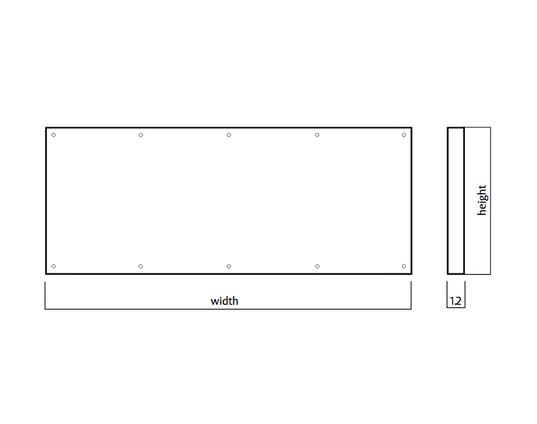 Door Kickplate 250mm x 420-1220mm Visible Fix Stainless Steel 1.2mm - Image 2