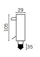 Dormakaba 350BSIL Plunger Style Door Holder Silver - Image 3