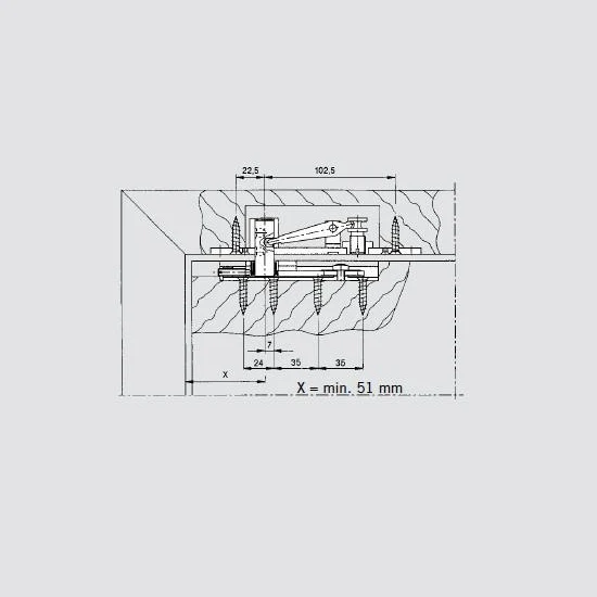 Dormakaba 8062 Top Center for Double Action Doors 46300003 - Image 3