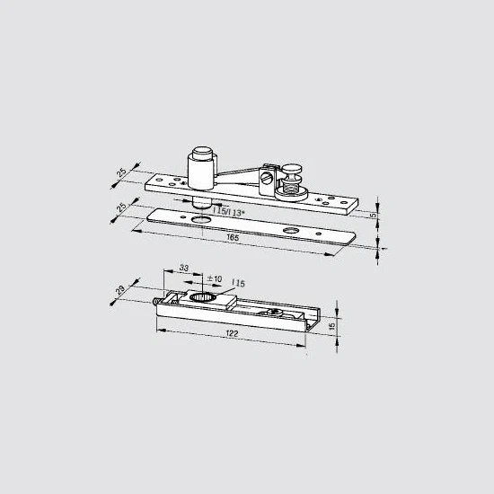 Dormakaba 8066 Top Center for Double Action Doors 46300006 - Image 2