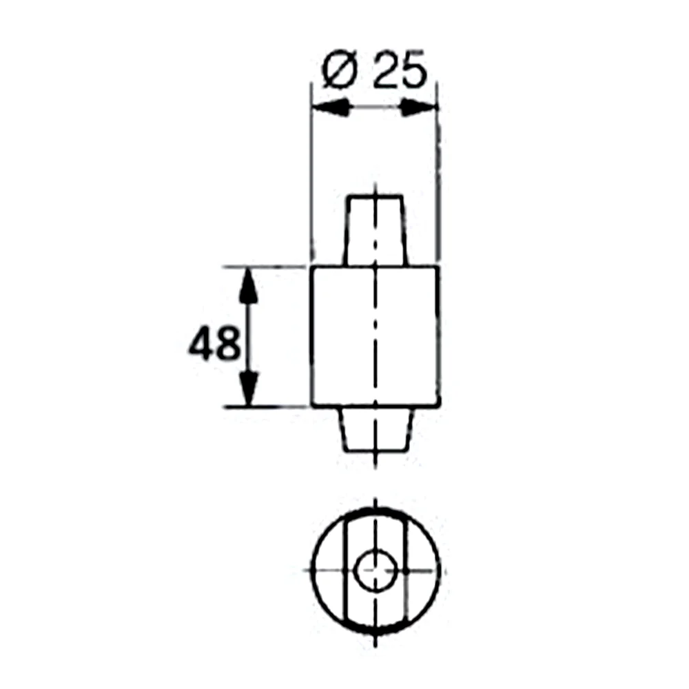Dormakaba BTS Spindle Insert 45mm Zinc Plated 45200411 - Image 3