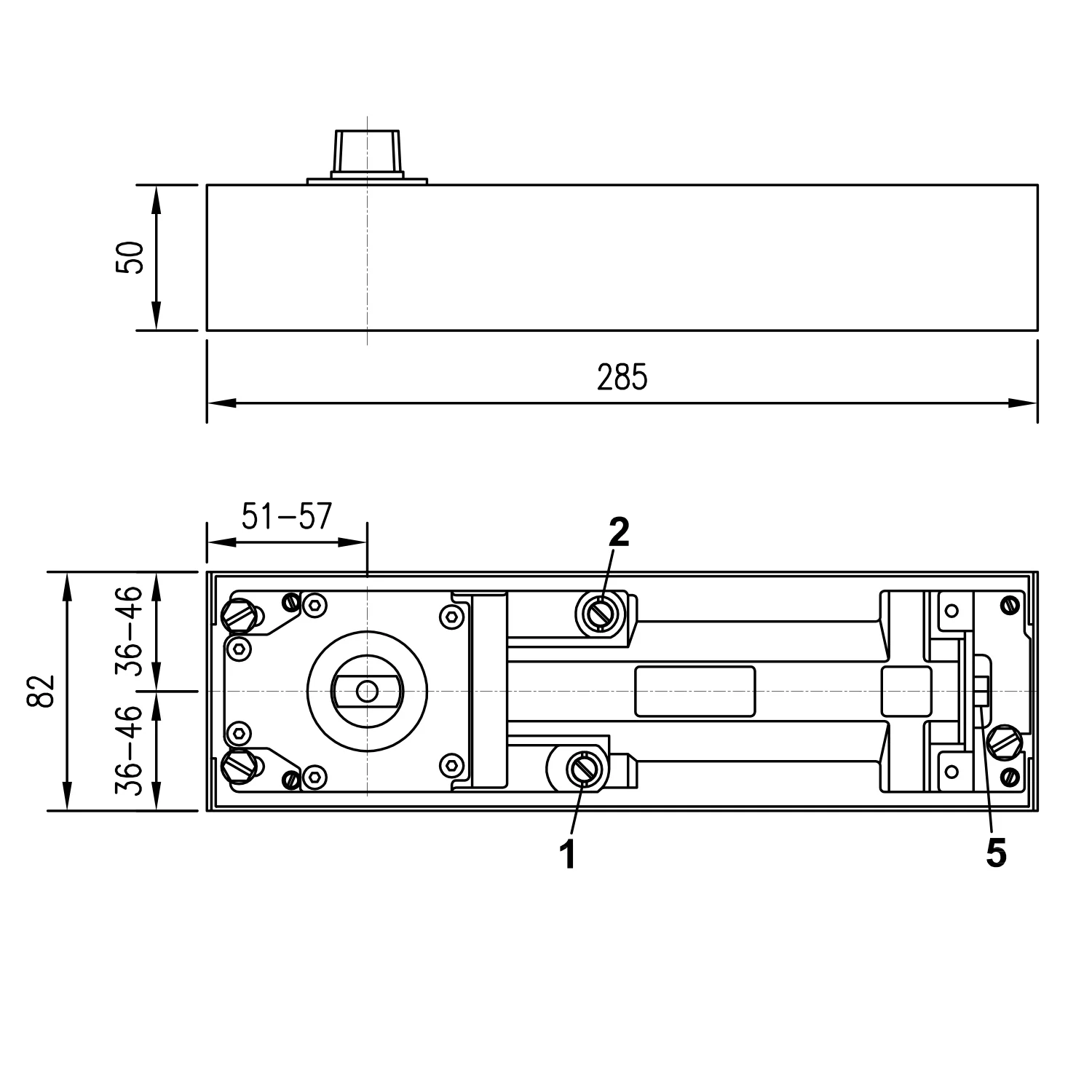 Dormakaba BTS75V EN1-4 Floor Spring Non Hold Open With Back Check 61701000 - Image 3