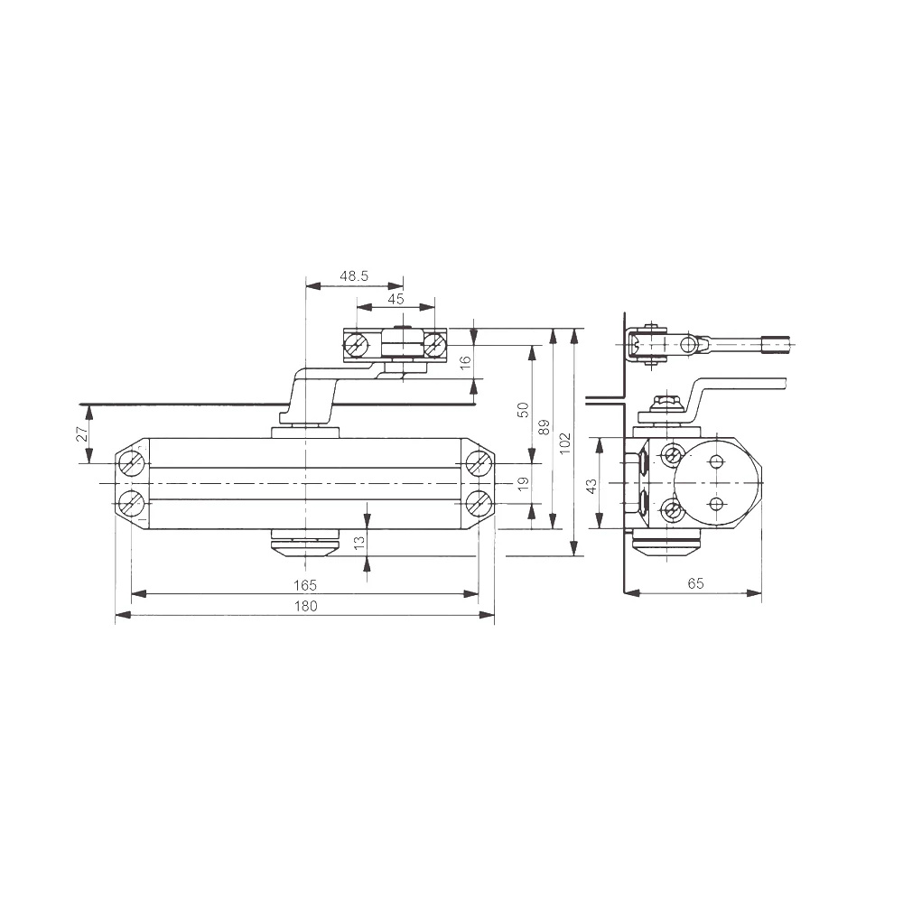 Dormakaba Door Closer TS77 EN3 Up To 60KG Back Check Silver 76231601 - Image 2