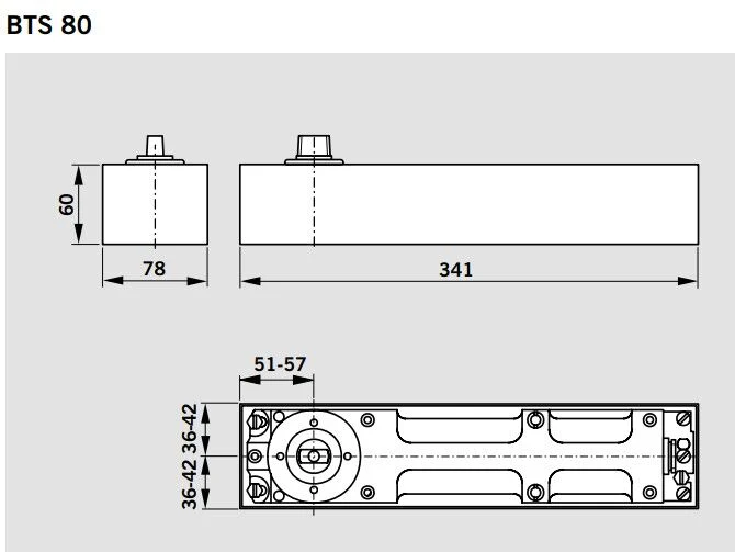 Dormakaba EN-6 Door Closer Floor Spring Body Combi Pack For Timber Door BTS806T - Image 2