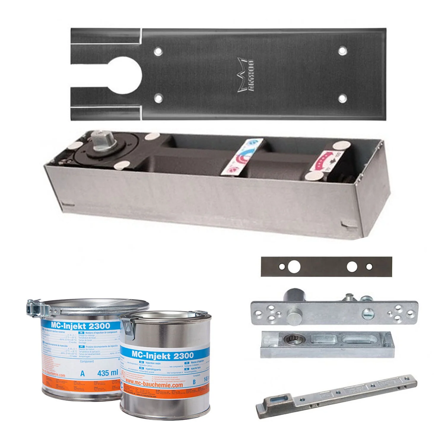 Dormakaba EN1-4 Floor Spring 90 Deg Hold Open Kit BTS75VA90 For Aluminium Door