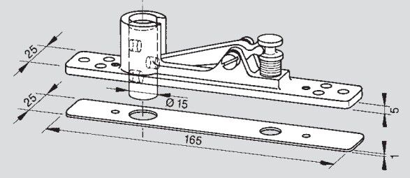 Dormakaba EN1-4 Floor Spring 90 Deg Hold Open Kit BTS75VA90 For Aluminium Door - Image 5
