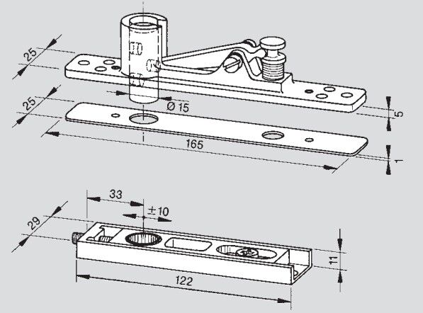 Dormakaba Floor Spring EN1-4 Non Hold Open Combi Pack For Aluminium Door BTS75VA - Image 4