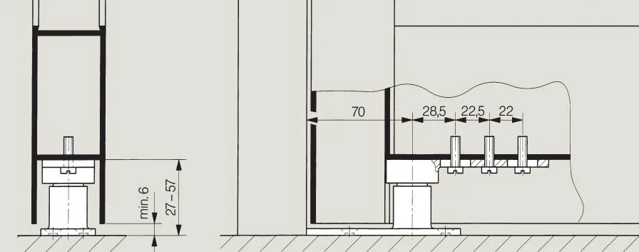 Dormakaba 8551 Floor Pivot 57mm For Aluminium Doors suit RTS85 Transom Closer 65410300 - Image 3