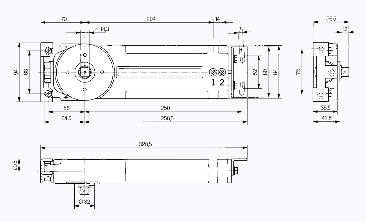 Dormakaba Transom Closer EN3 90deg Hold Open Timber Combi Pack RTS85T - Image 4
