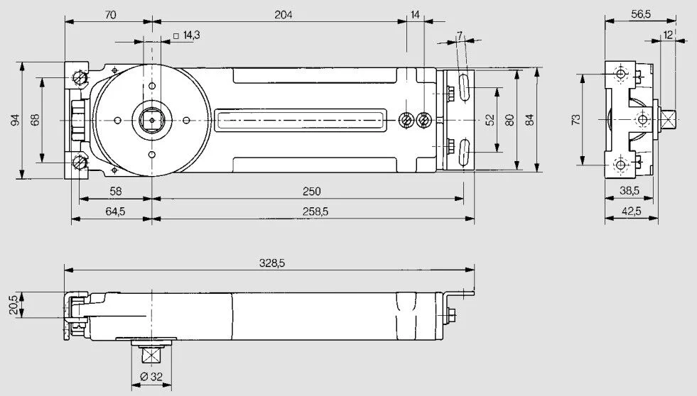 Dormakaba Transom Closer For Timber Door Set Non Hold Open RTS85T - Image 3